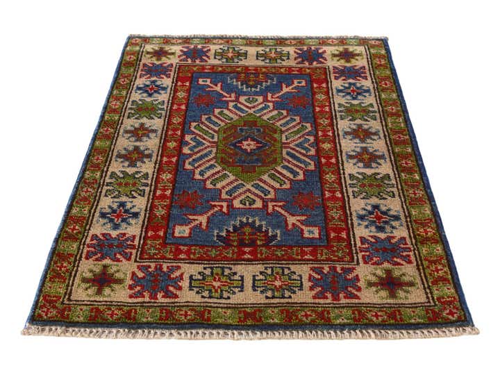 2' x 3' 1 Hand Knotted Kazak Rug