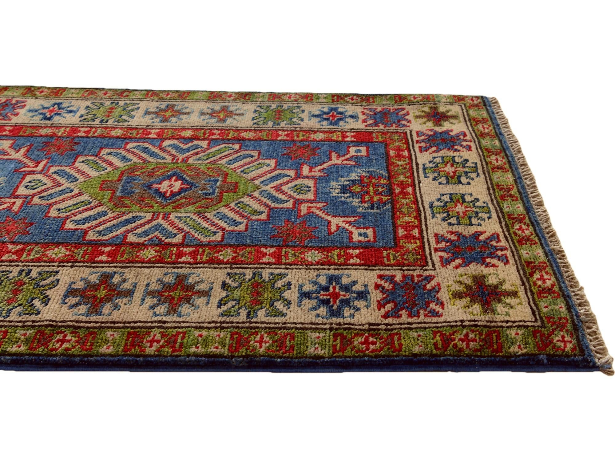 2' x 3' 1 Hand Knotted Kazak Rug