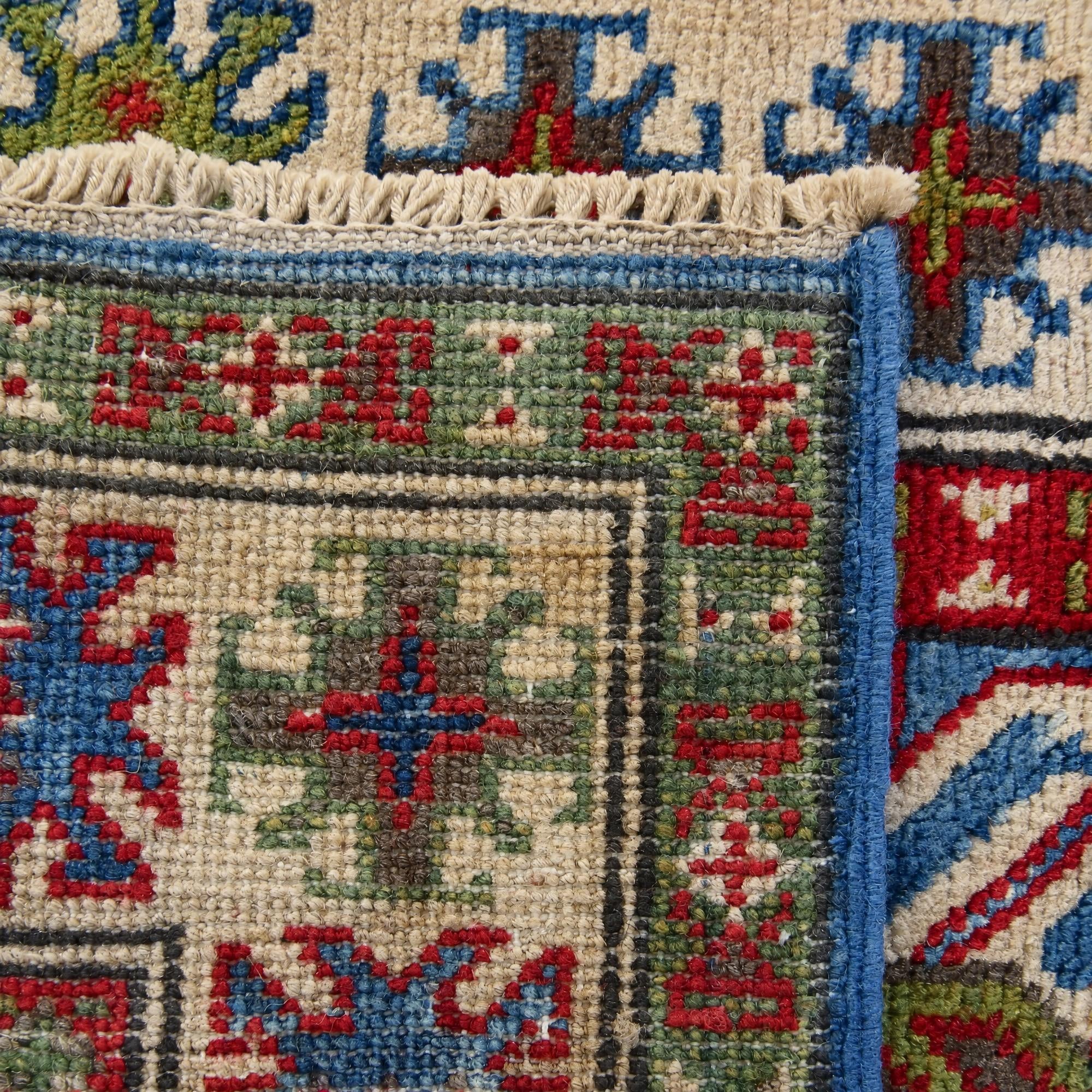 60cm x 95cm Hand Knotted Kazak Rug
