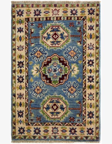 2' x 3' Hand Knotted Kazak Rug