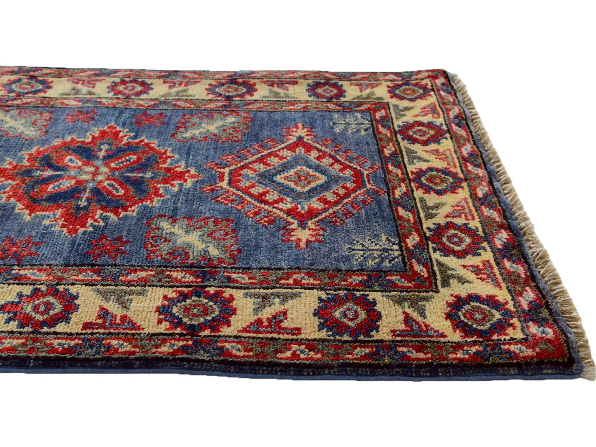 2' x 3' 3 Hand Knotted Kazak Rug