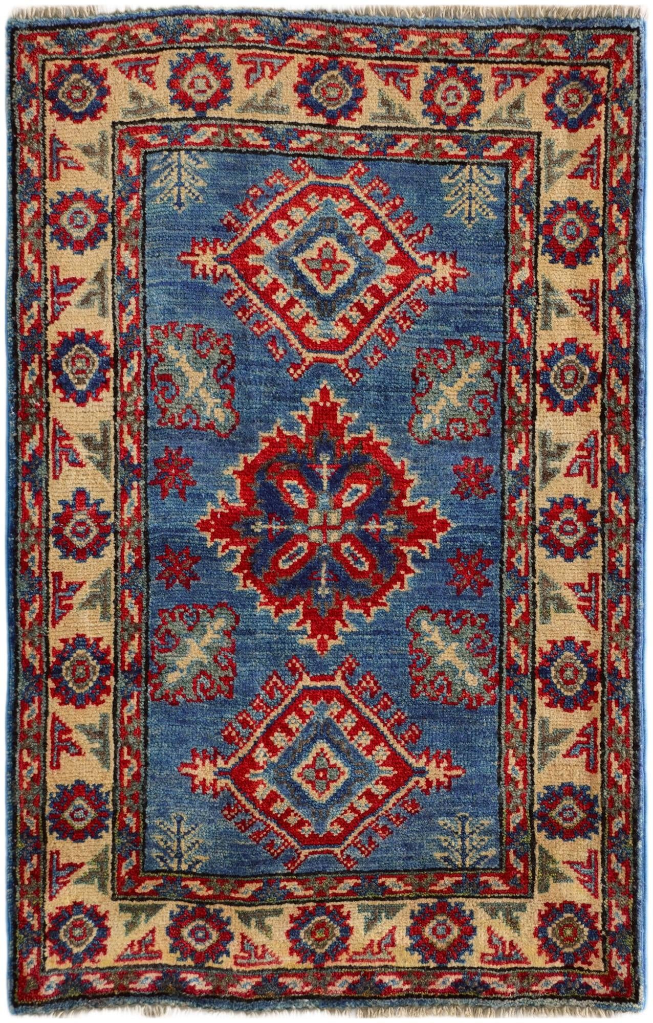 2' x 3' 3 Hand Knotted Kazak Rug