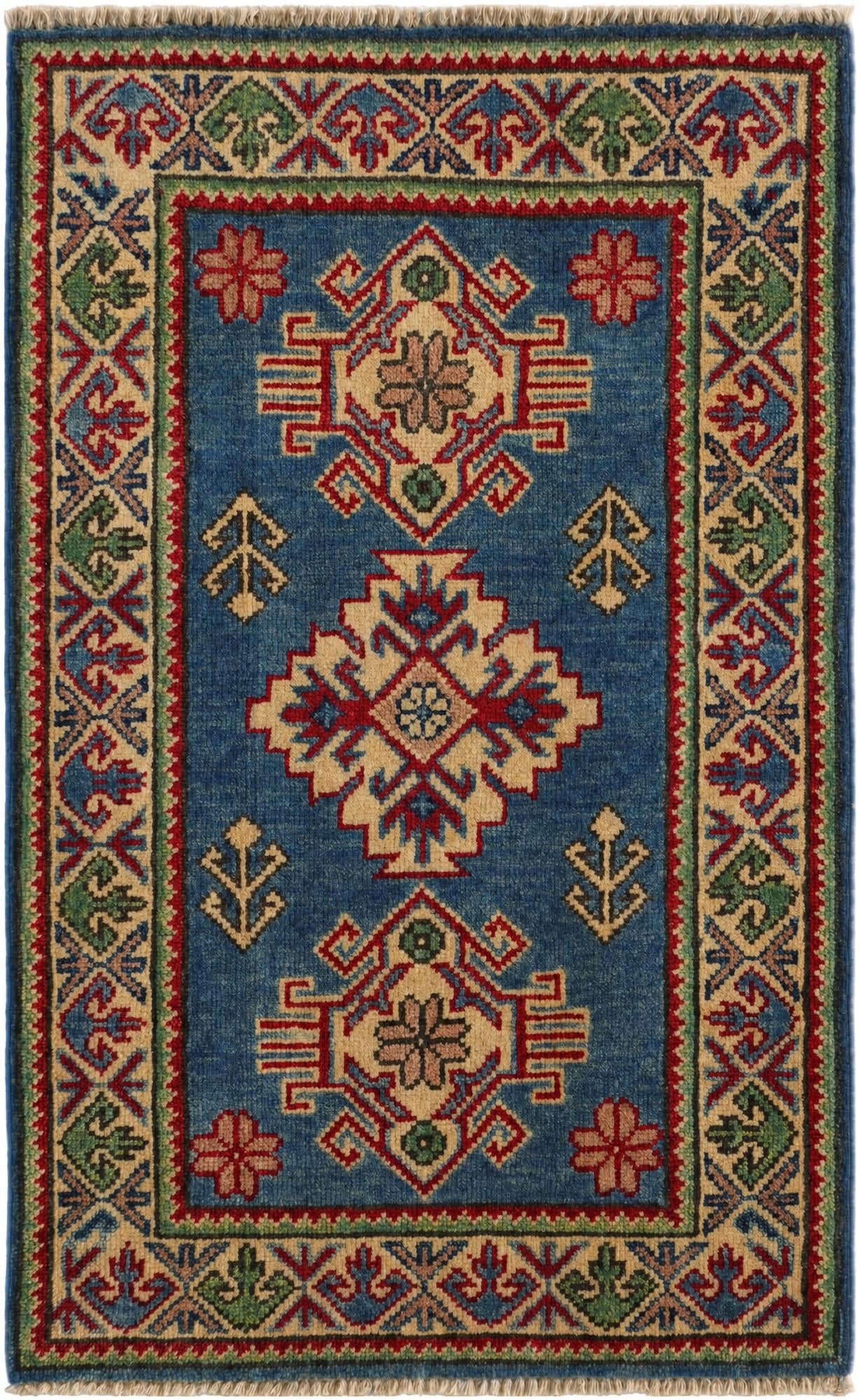 2' x 3' 2 Hand Knotted Kazak Rug