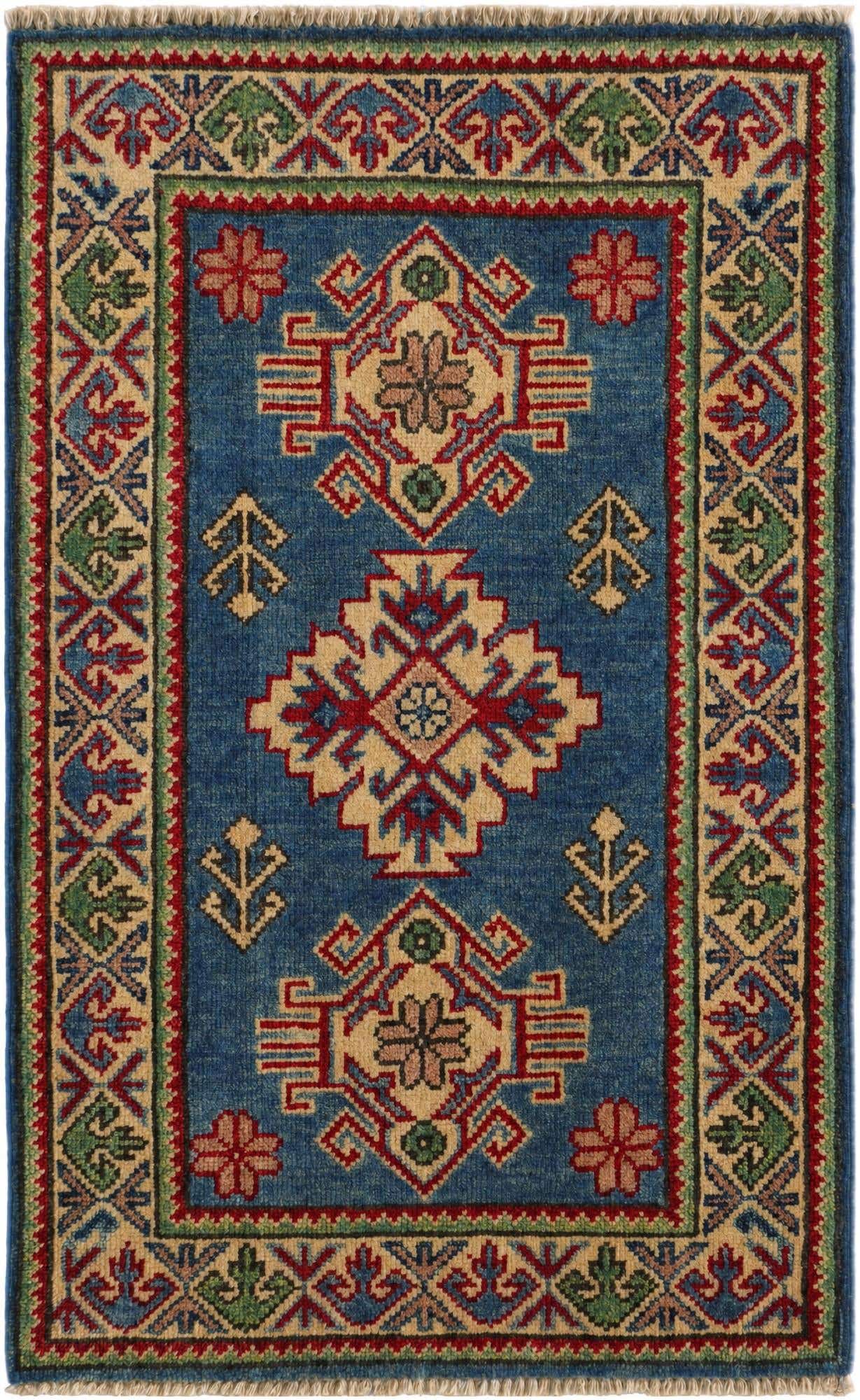 2' x 3' 2 Hand Knotted Kazak Rug