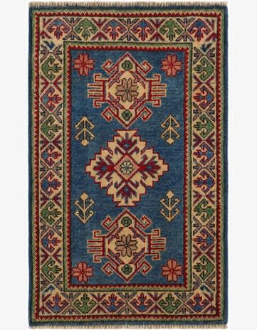 2' x 3' 2 Hand Knotted Kazak Rug