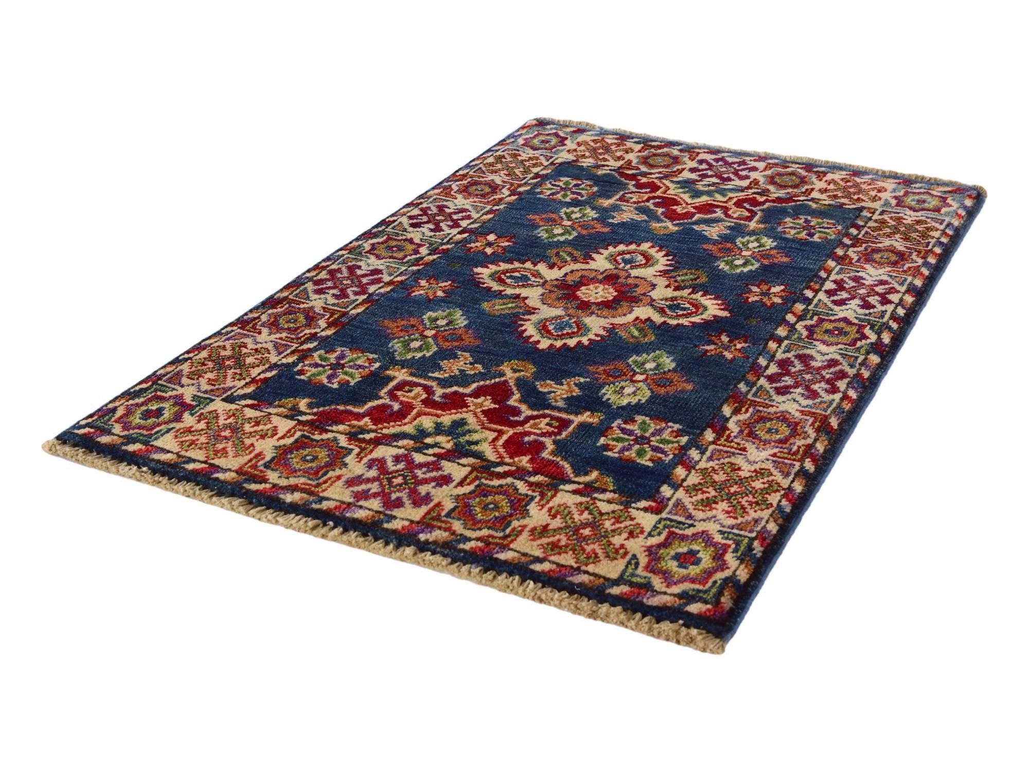 2' x 3' 1 Hand Knotted Kazak Rug