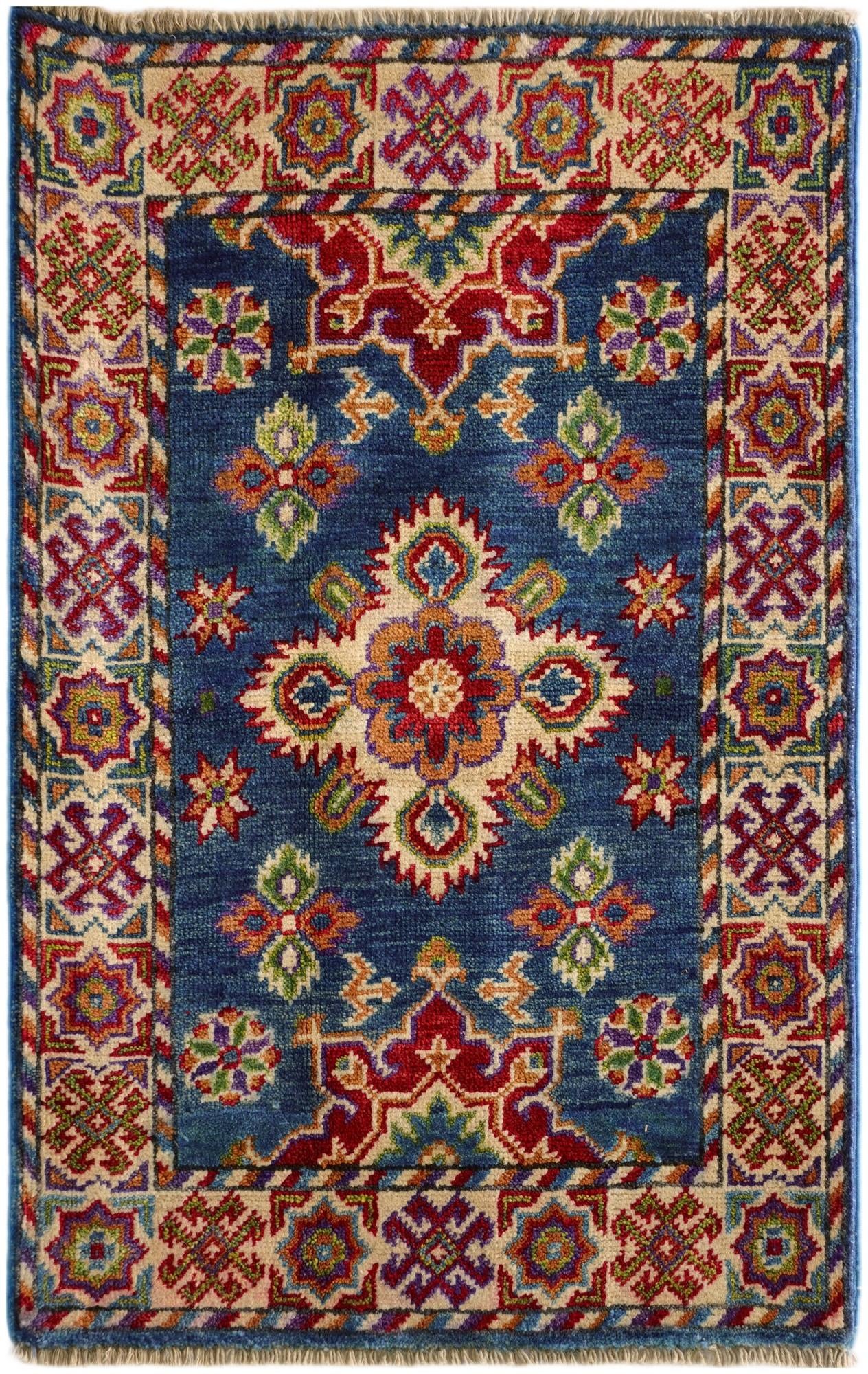 2' x 3' 1 Hand Knotted Kazak Rug