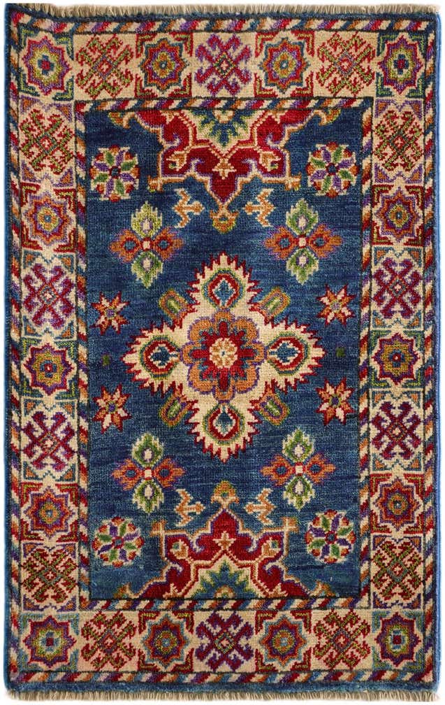 2' x 3' 1 Hand Knotted Kazak Rug