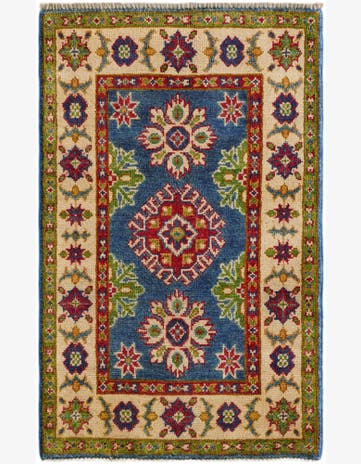 2' x 3' 2 Hand Knotted Kazak Rug