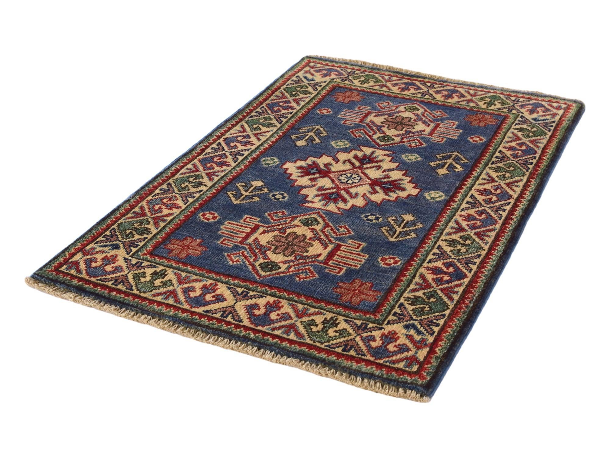2' x 3' 1 Hand Knotted Kazak Rug