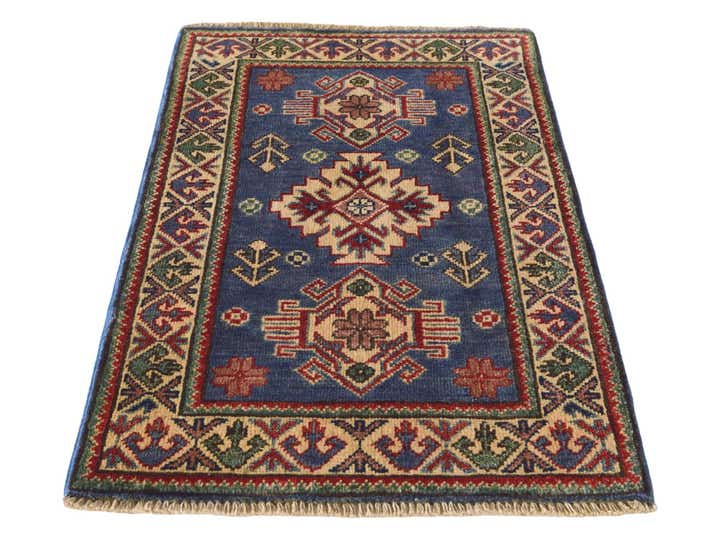 2' x 3' 1 Hand Knotted Kazak Rug