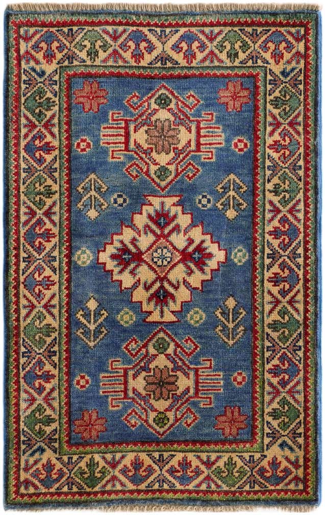 2' x 3' 1 Hand Knotted Kazak Rug