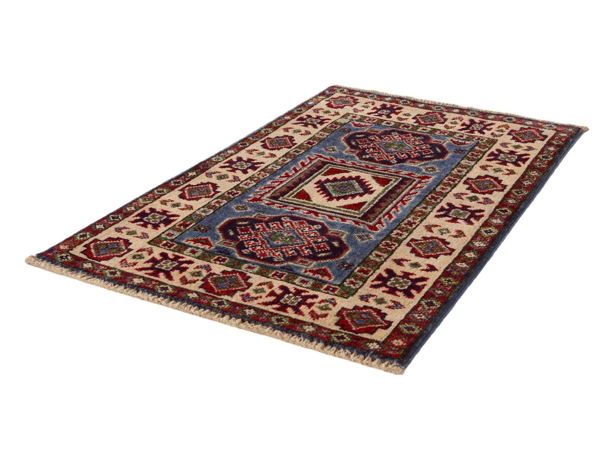 2' x 3' 3 Hand Knotted Kazak Rug