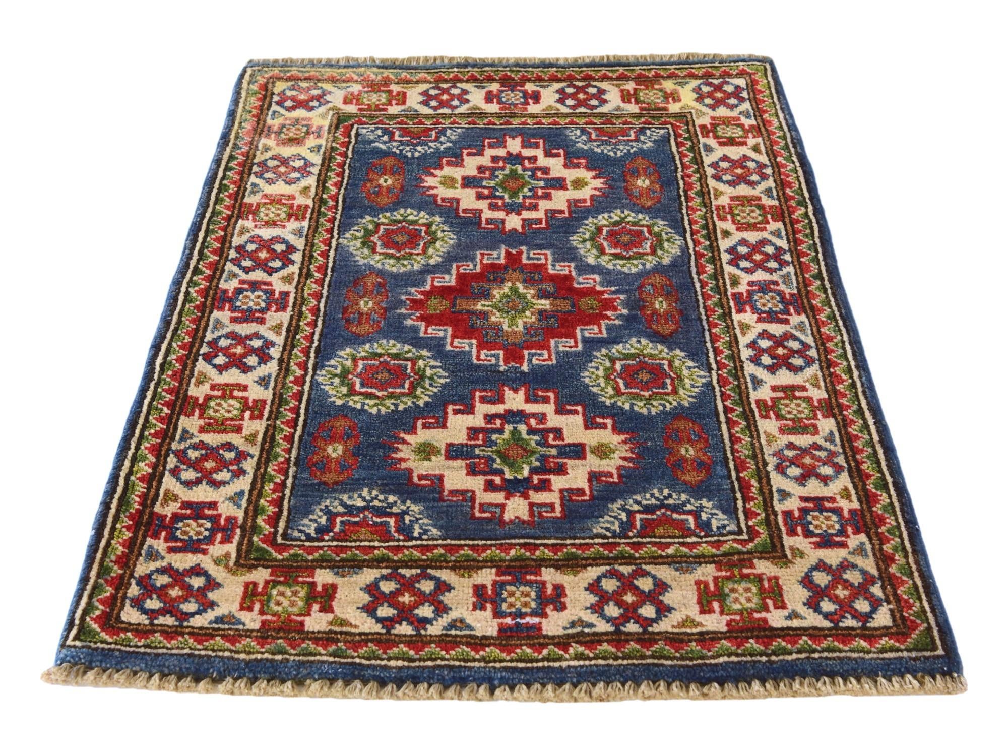 2' x 3' Hand Knotted Kazak Rug