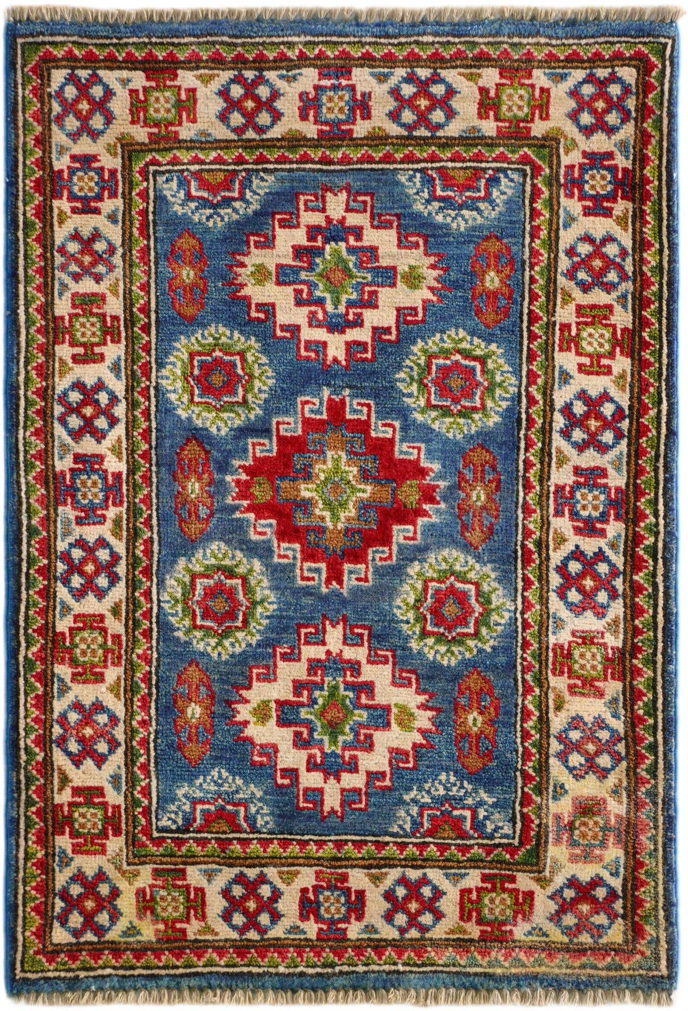2' x 3' Hand Knotted Kazak Rug