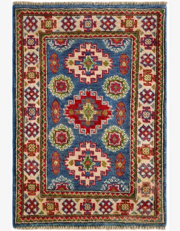 2' x 3' Hand Knotted Kazak Rug