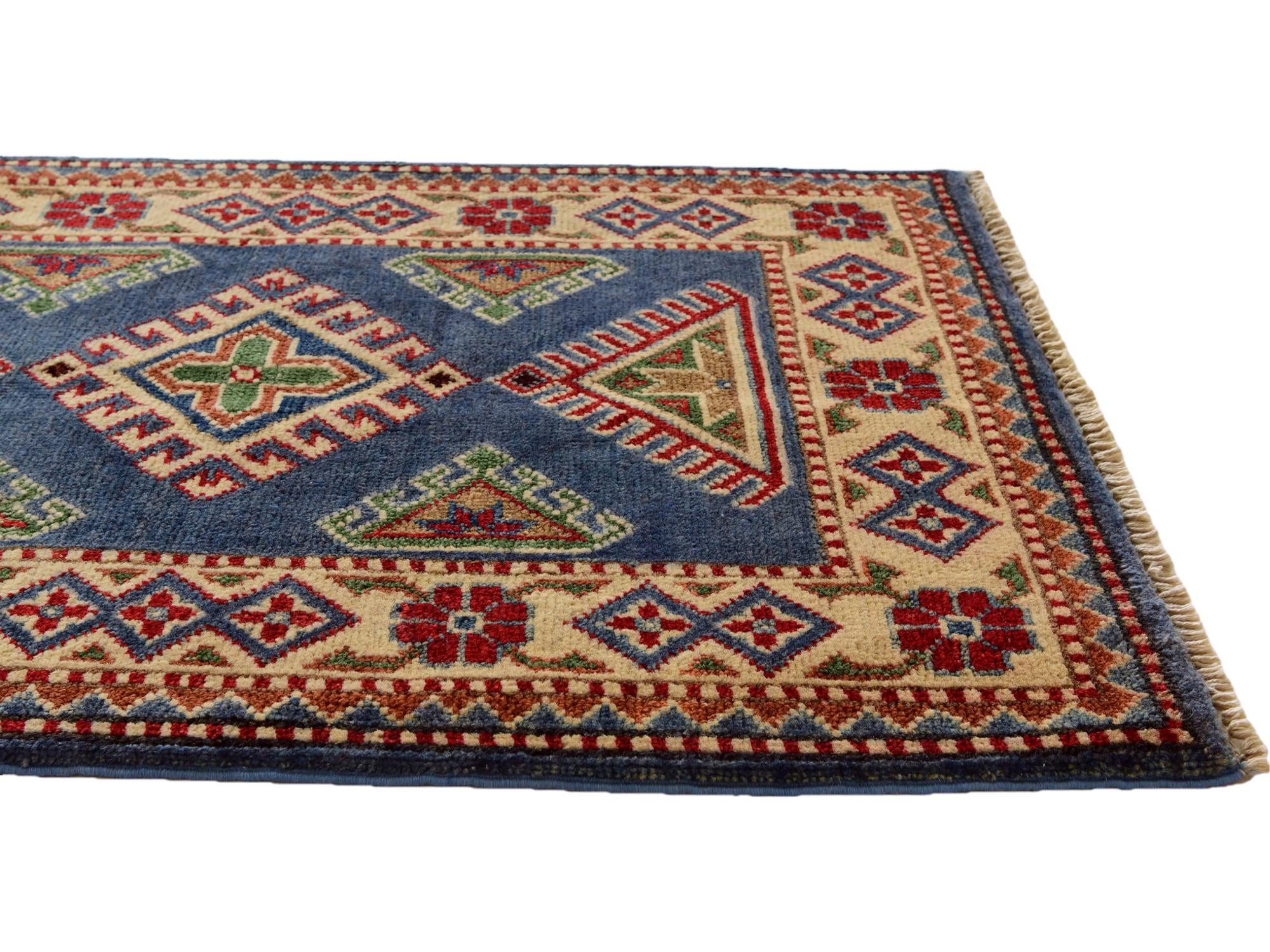 2' x 3' Hand Knotted Kazak Rug