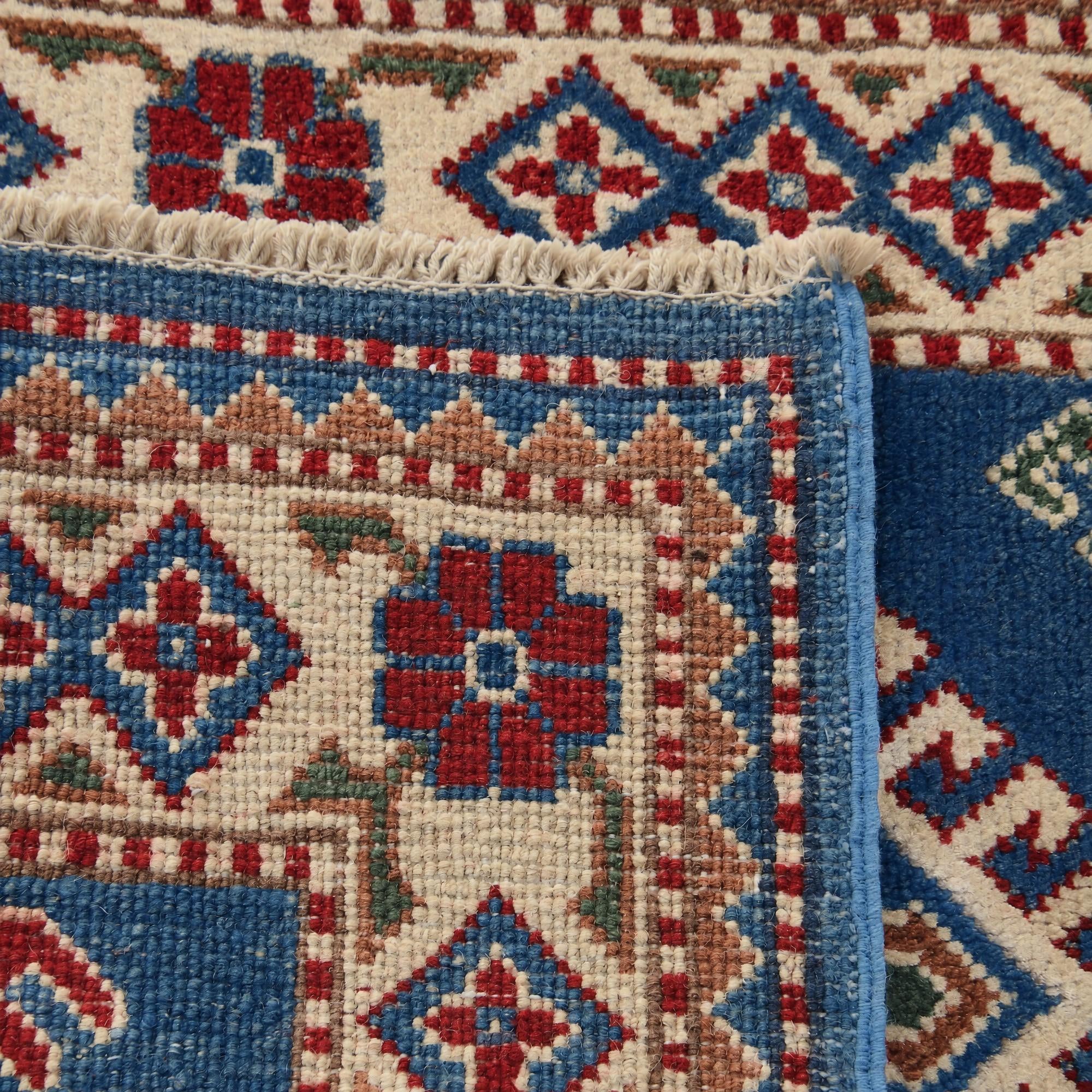 60cm x 90cm Hand Knotted Kazak Rug