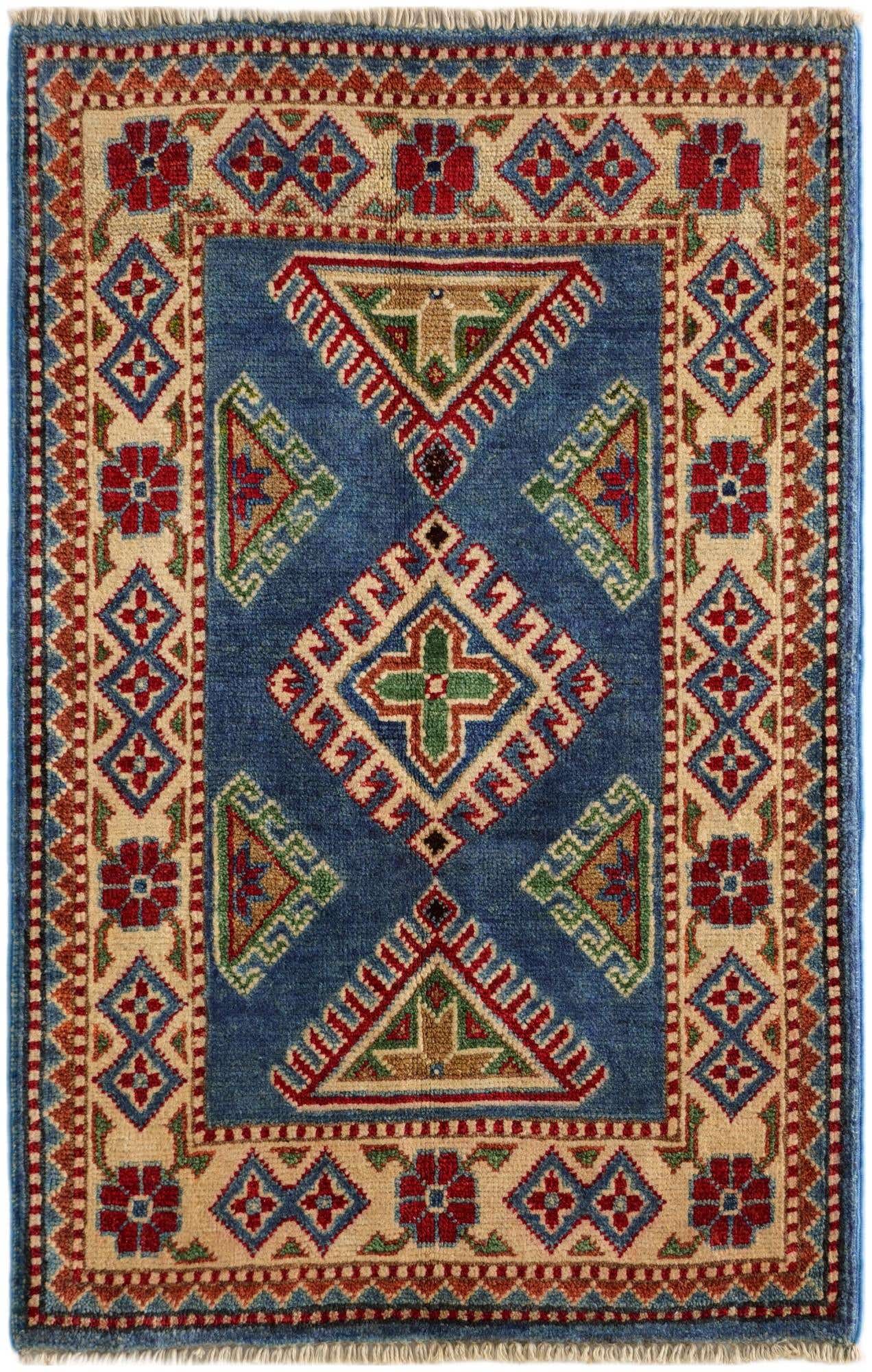 2' x 3' Hand Knotted Kazak Rug