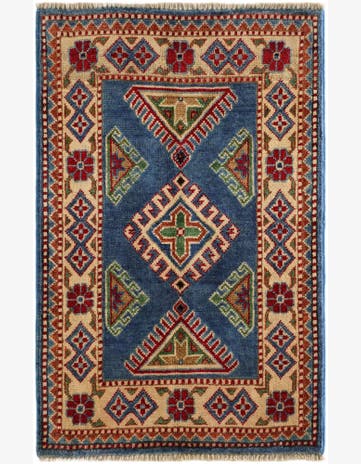 2' x 3' Hand Knotted Kazak Rug