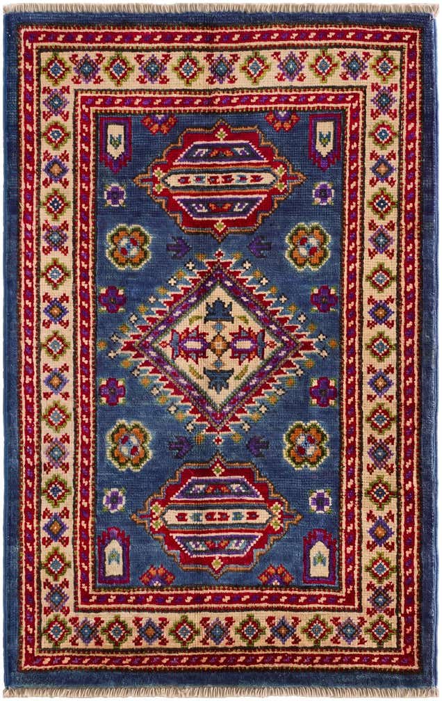 2' x 3' 1 Hand Knotted Kazak Rug