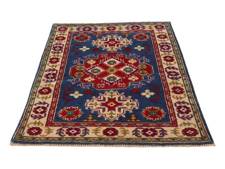 Detail image of 2' 9 x 3' 9 Hand Knotted Kazak Rug