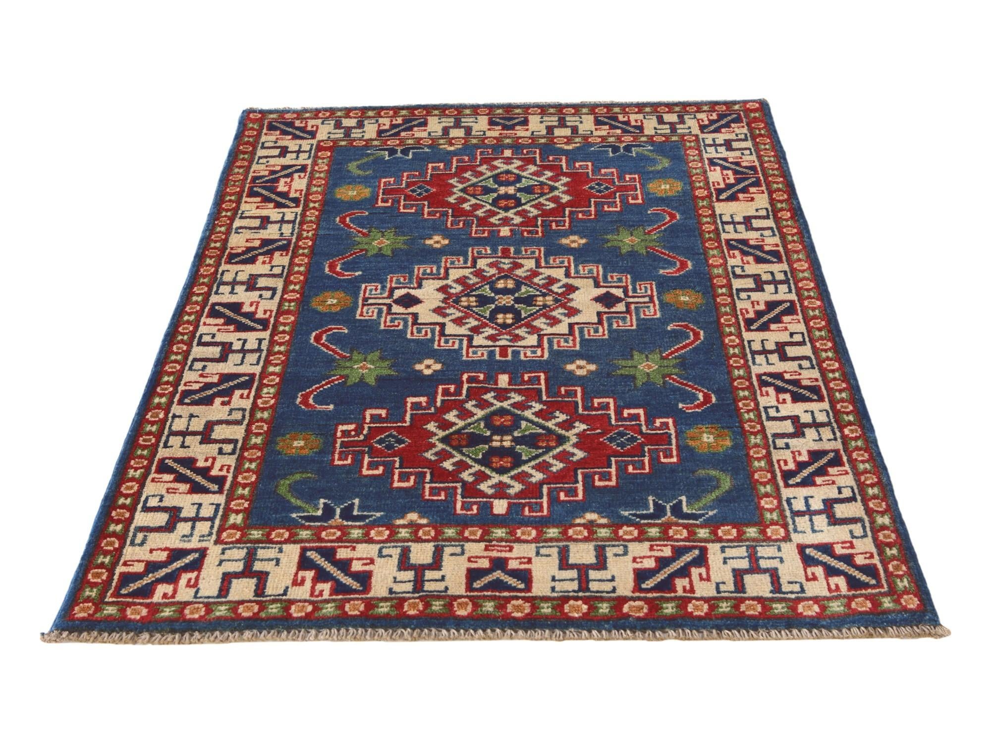 2' 9 x 3' 11 Hand Knotted Kazak Rug