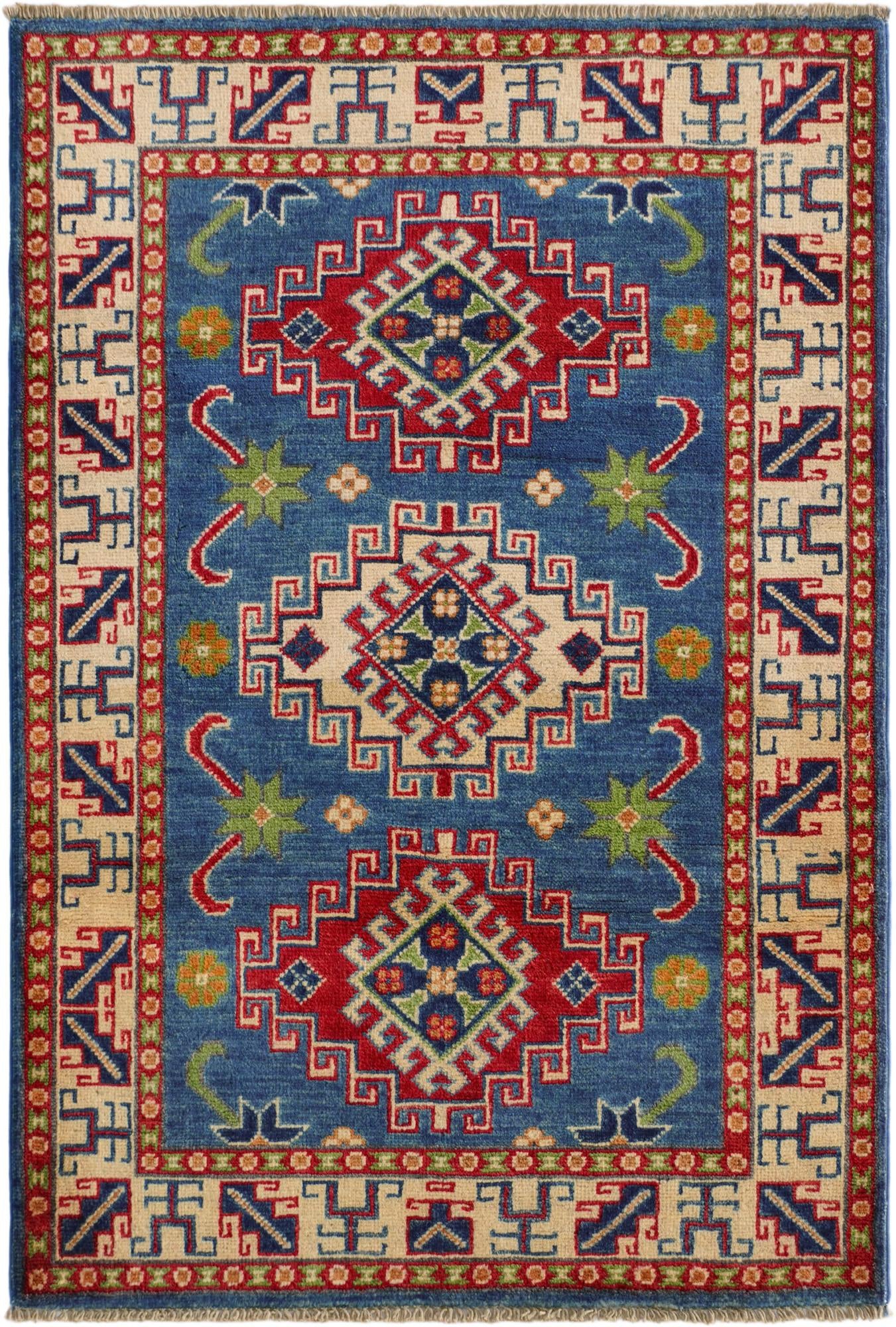 2' 9 x 3' 11 Hand Knotted Kazak Rug