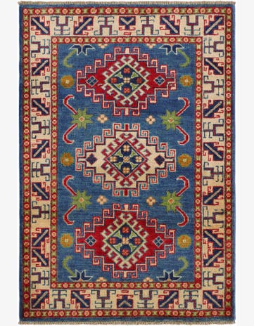 2' 9 x 3' 11 Hand Knotted Kazak Rug