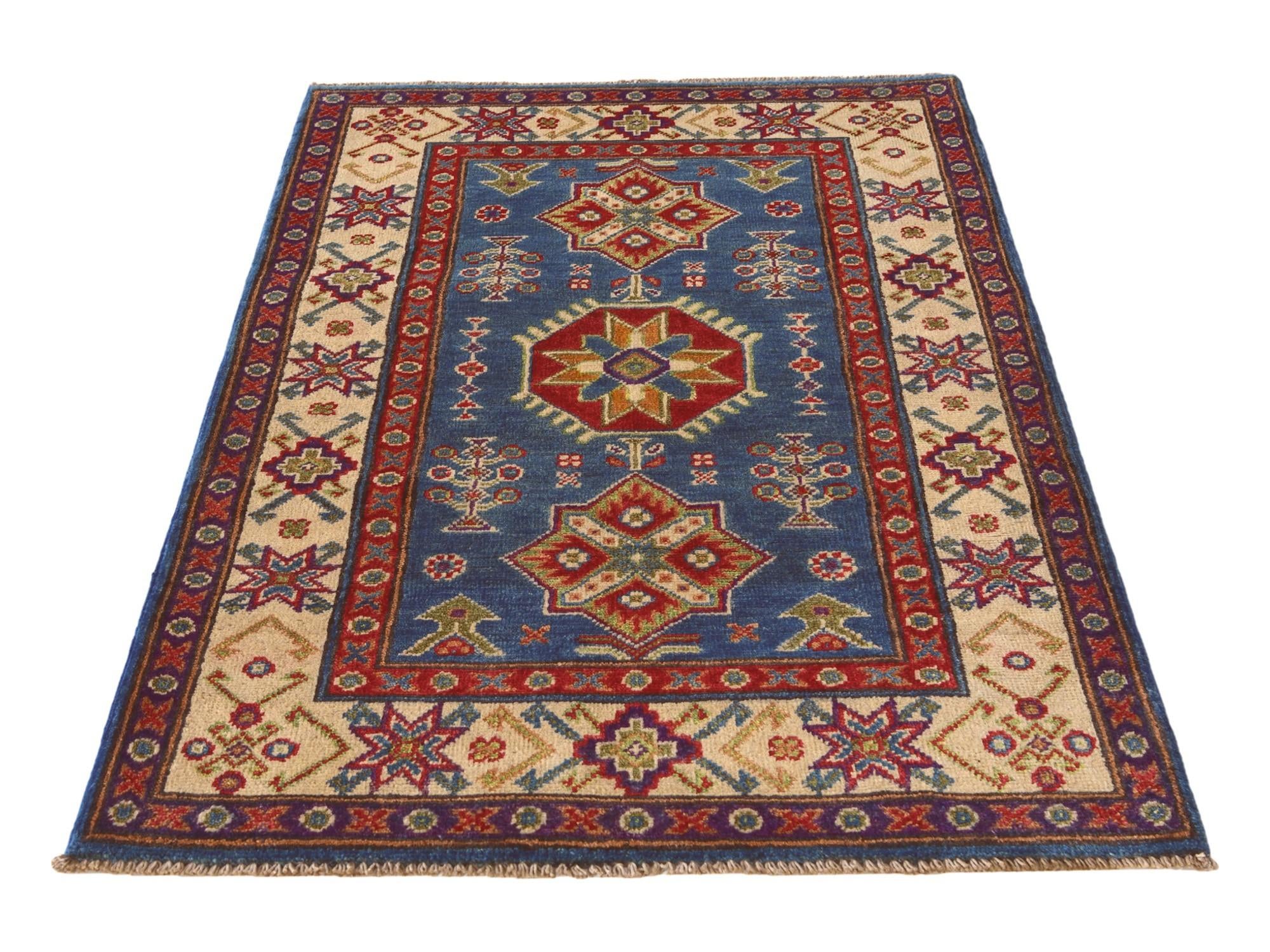 2' 8 x 4' 1 Hand Knotted Kazak Rug