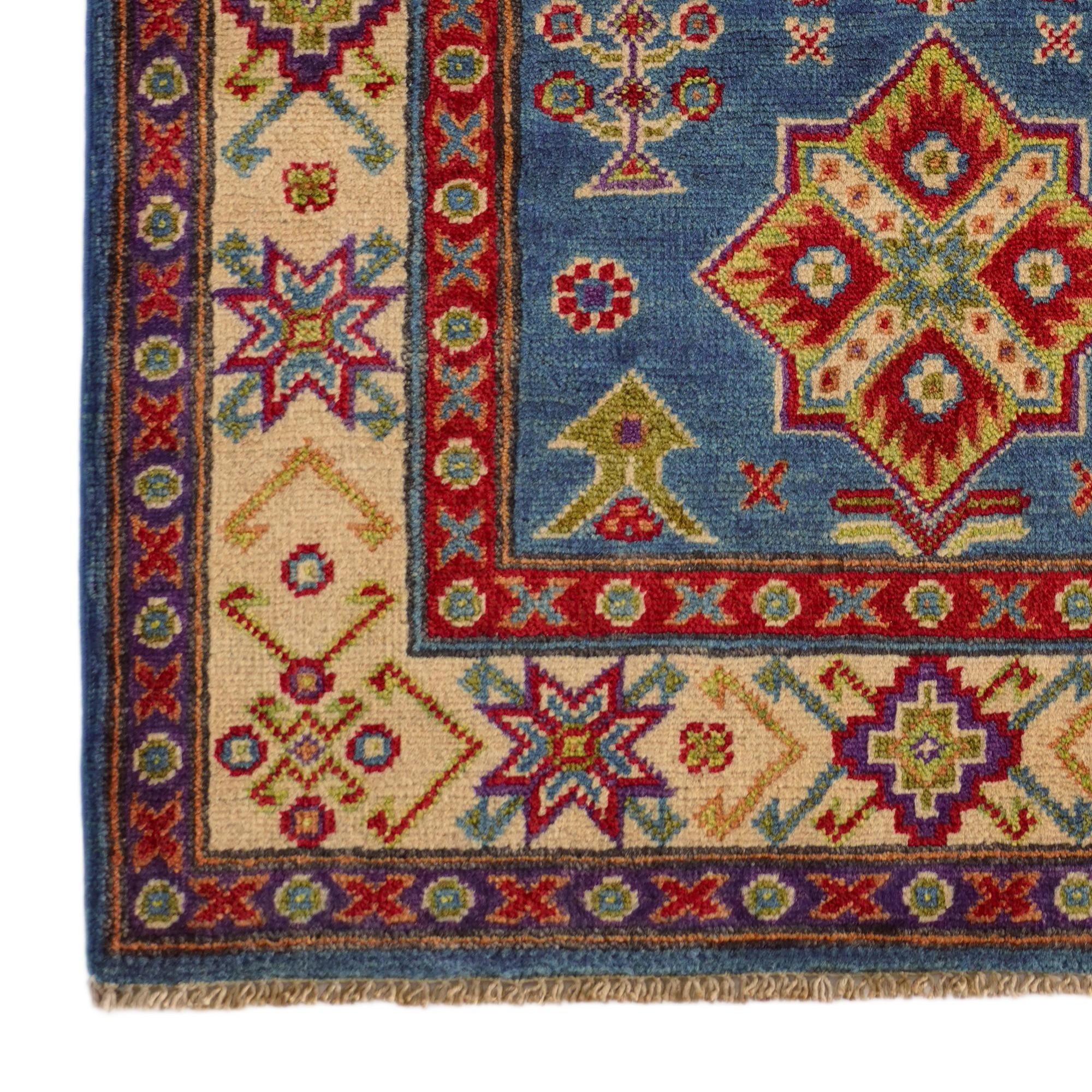 2' 8 x 4' 1 Hand Knotted Kazak Rug