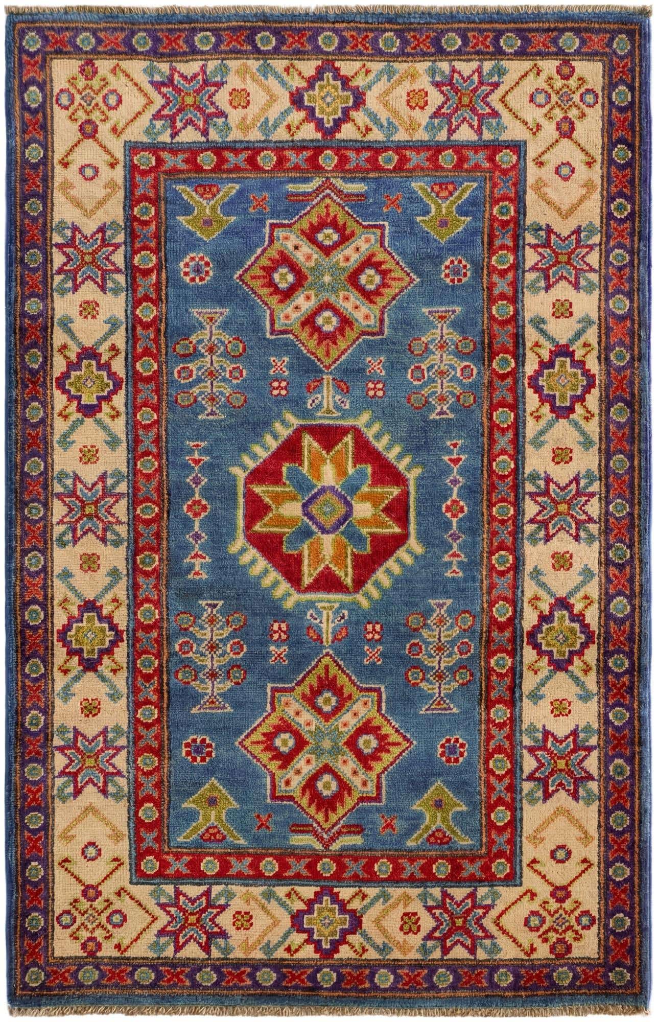 2' 8 x 4' 1 Hand Knotted Kazak Rug