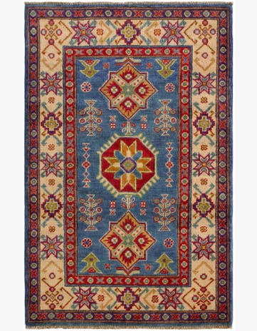 2' 8 x 4' 1 Hand Knotted Kazak Rug