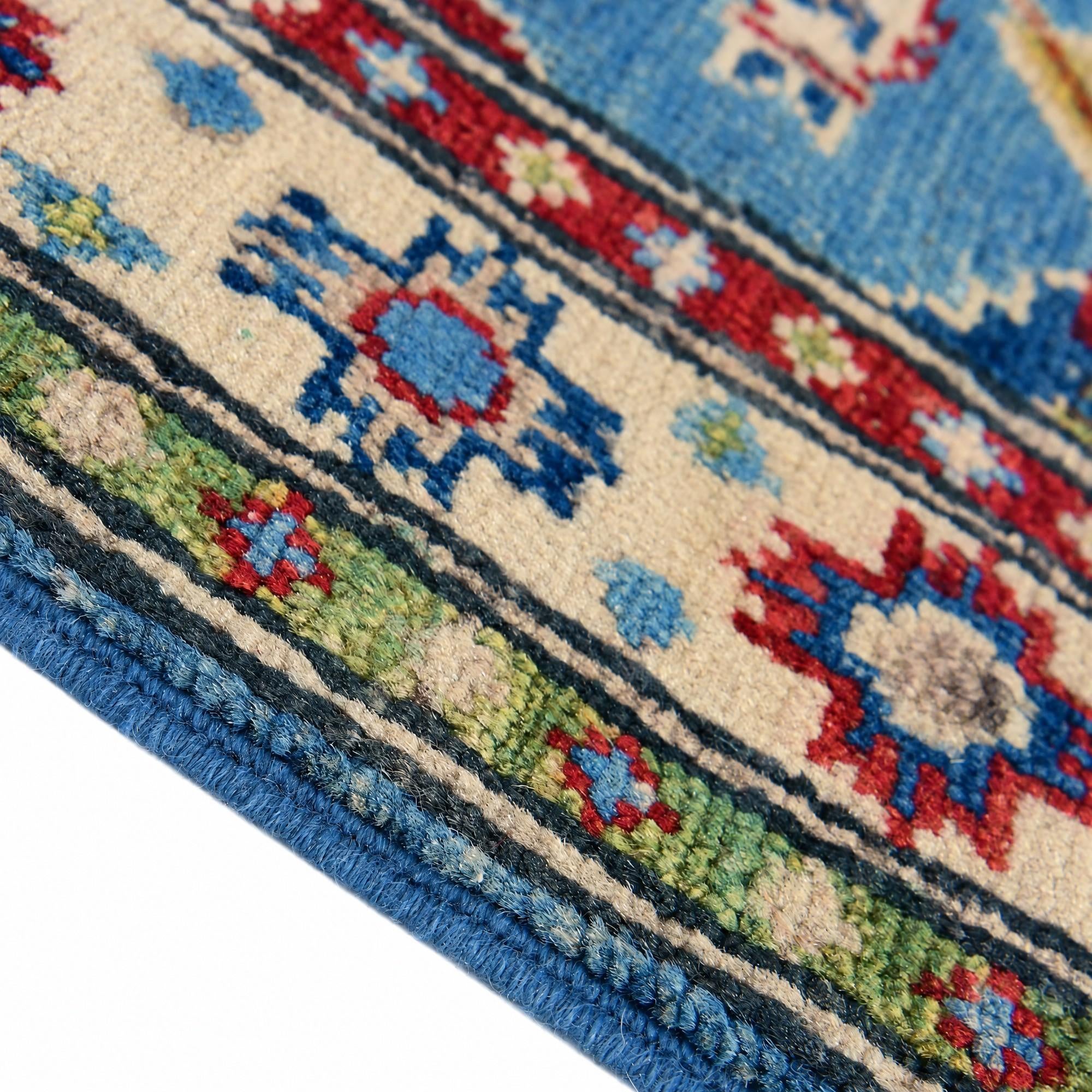 60cm x 90cm Hand Knotted Kazak Rug