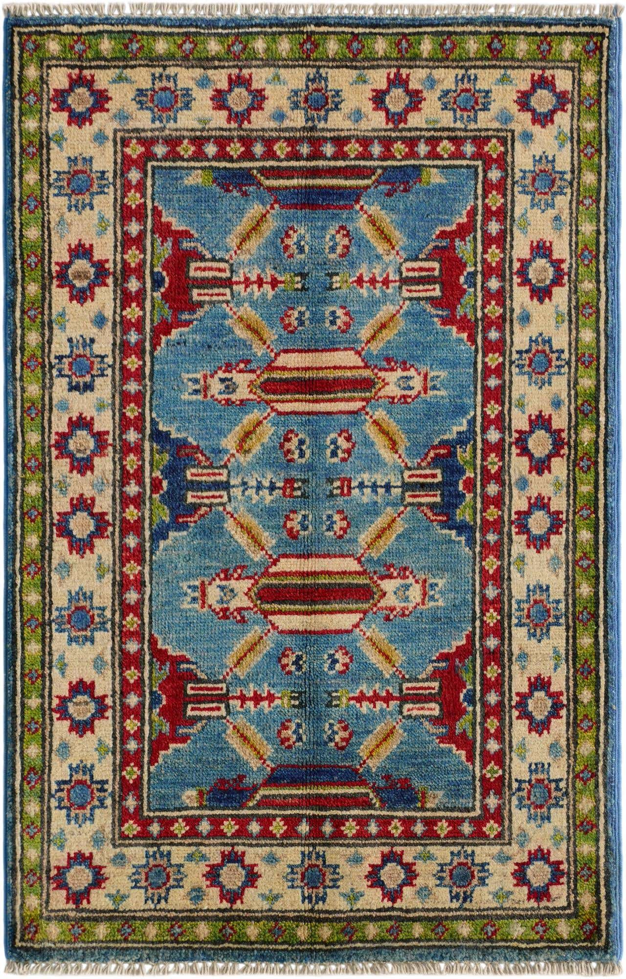 2' x 3' Hand Knotted Kazak Rug