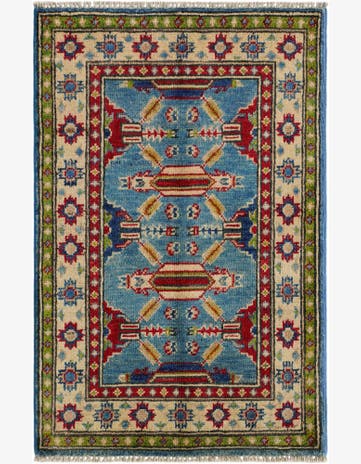 2' x 3' Hand Knotted Kazak Rug