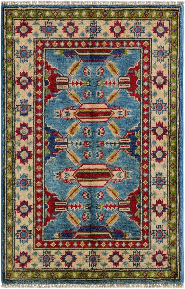 2' x 3' Hand Knotted Kazak Rug