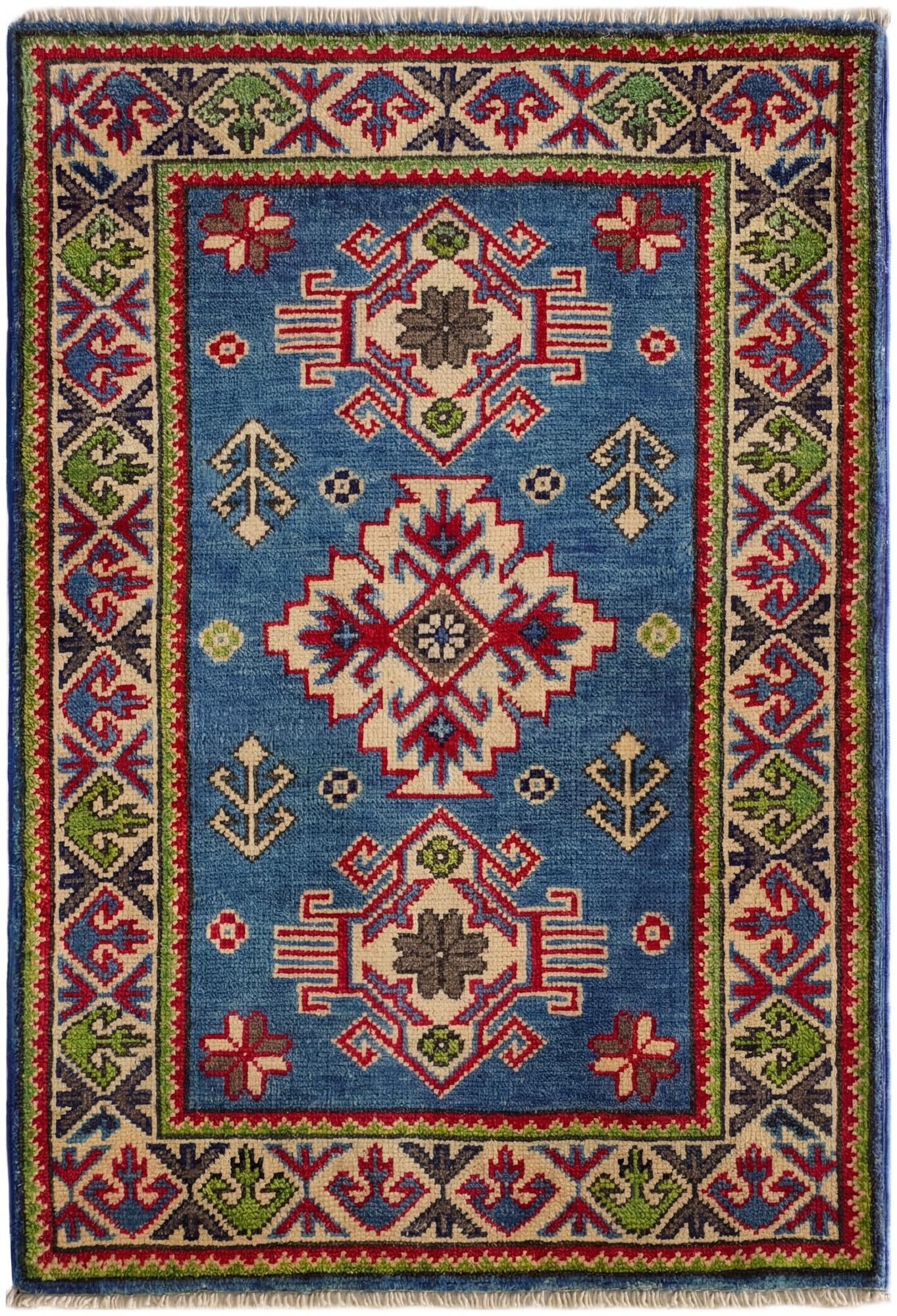 2' 1 x 3' Hand Knotted Kazak Rug