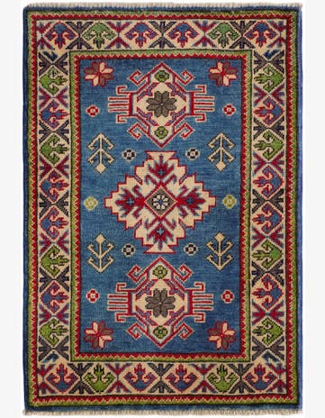 2' 1 x 3' Hand Knotted Kazak Rug