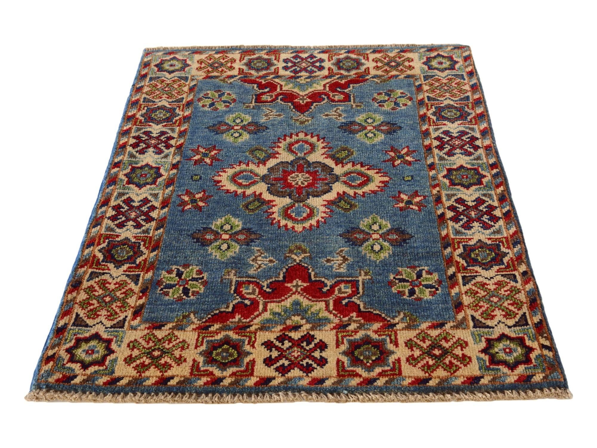 2' 1 x 3' Hand Knotted Kazak Rug