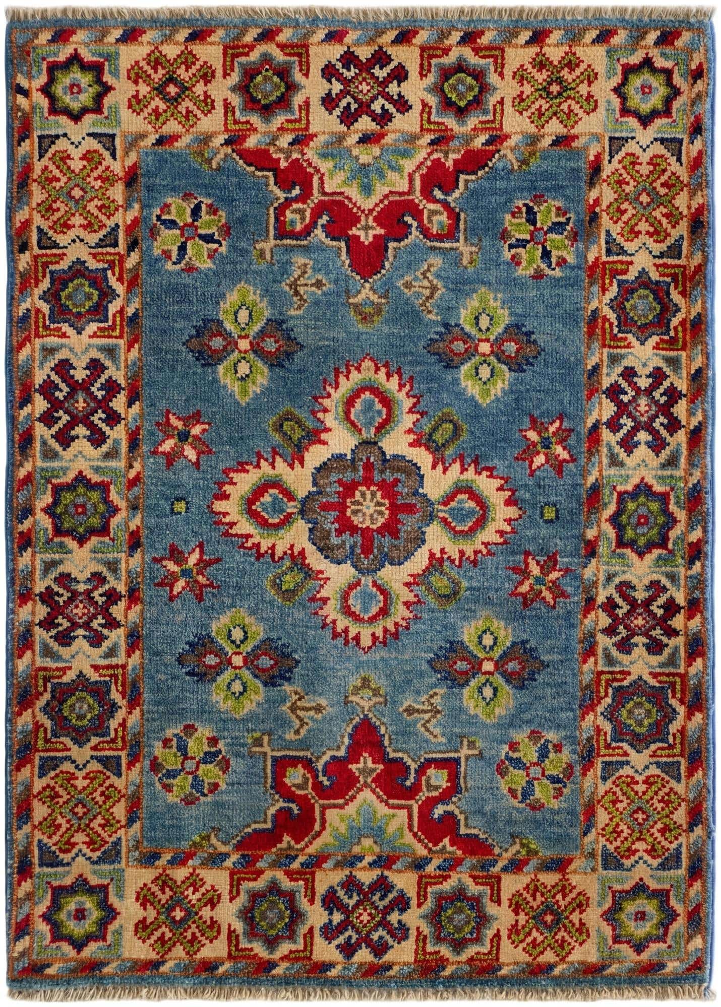 2' 1 x 3' Hand Knotted Kazak Rug