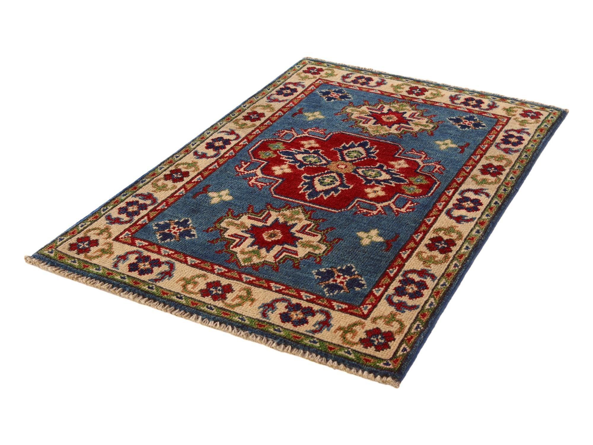2' x 3' Hand Knotted Kazak Rug