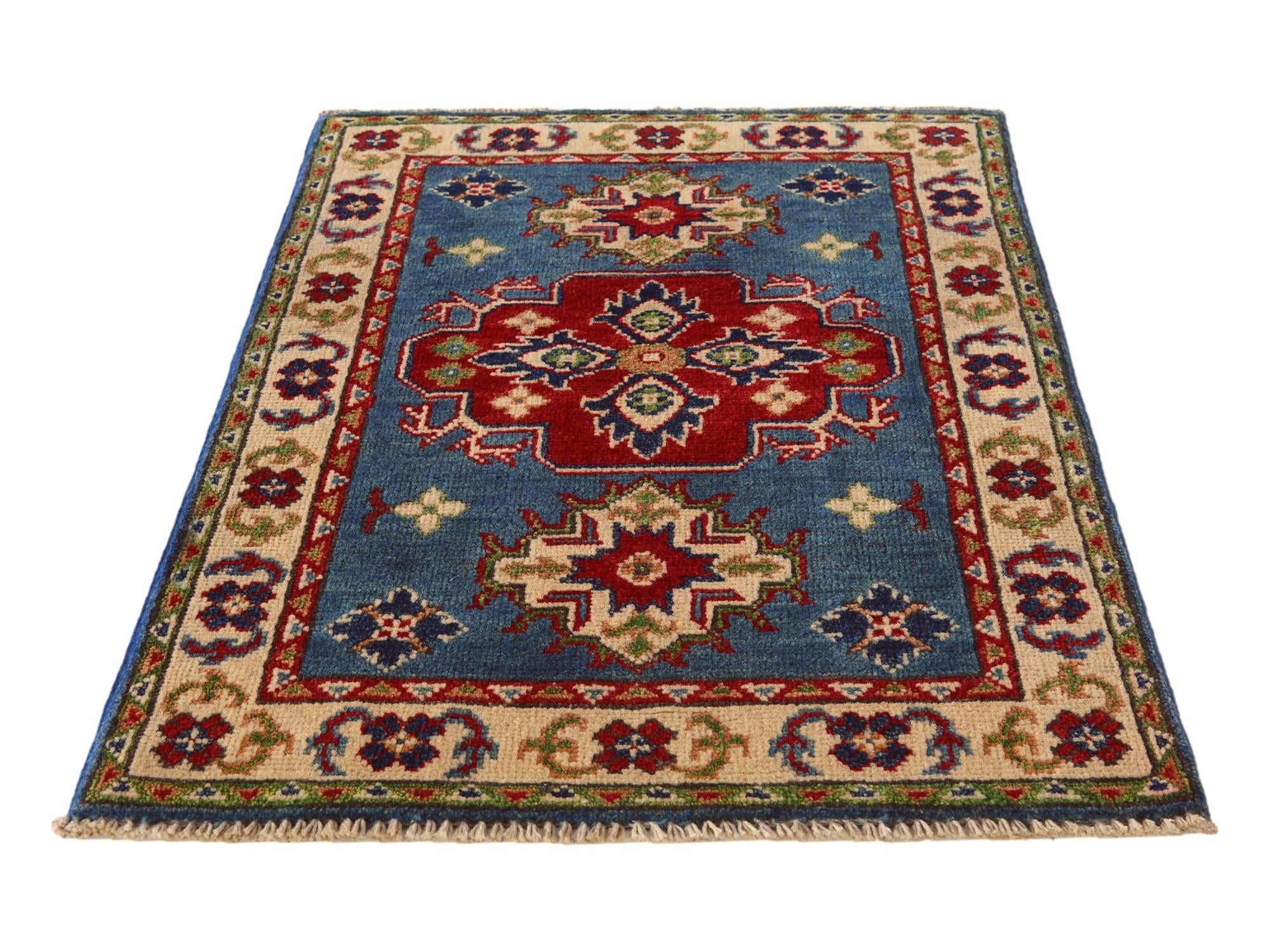 2' x 3' Hand Knotted Kazak Rug