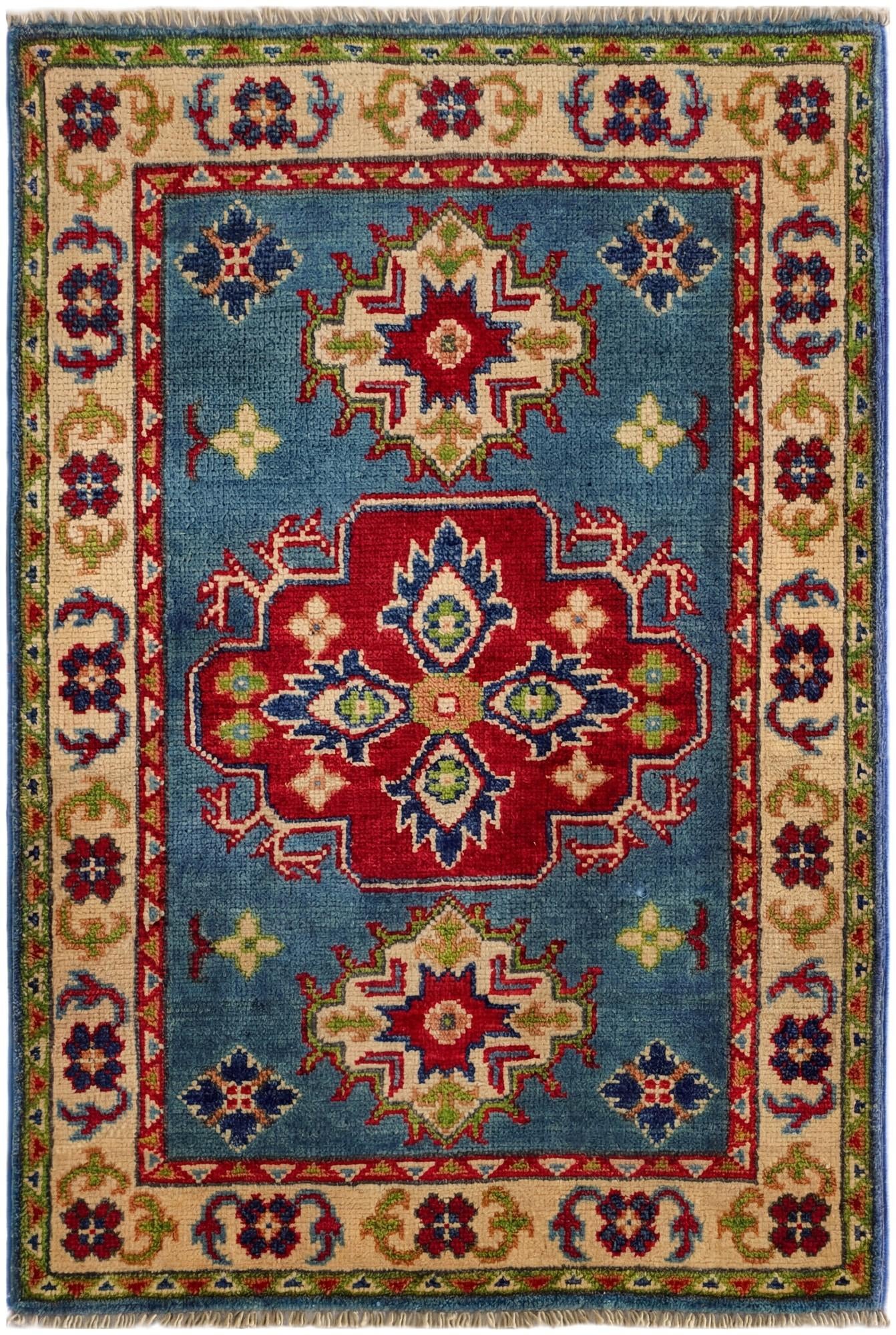 2' x 3' Hand Knotted Kazak Rug