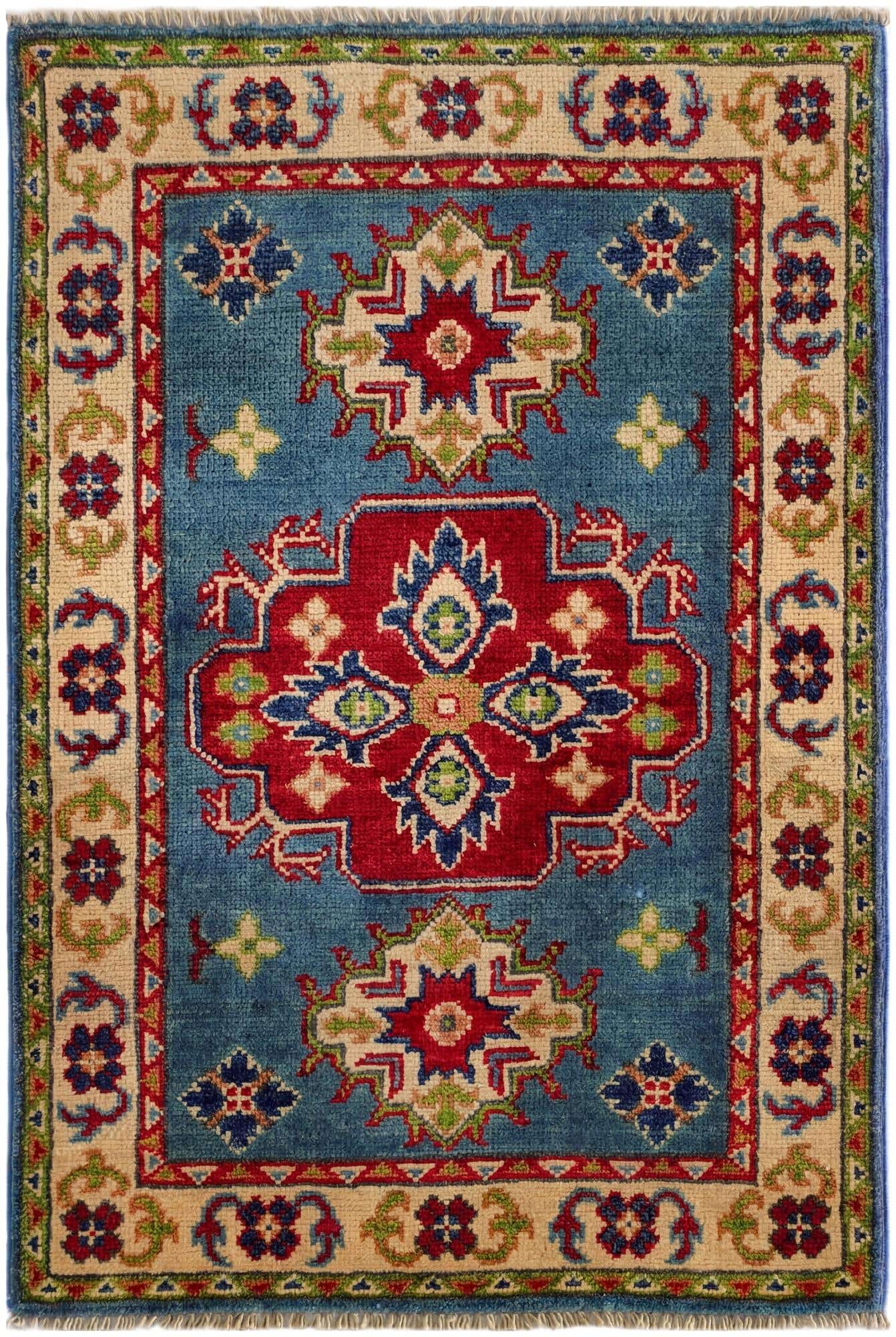 2' x 3' Hand Knotted Kazak Rug