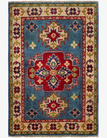 2' x 3' Hand Knotted Kazak Rug