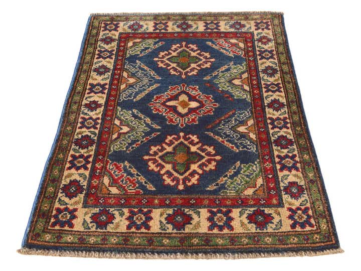 2' x 3' Hand Knotted Kazak Rug