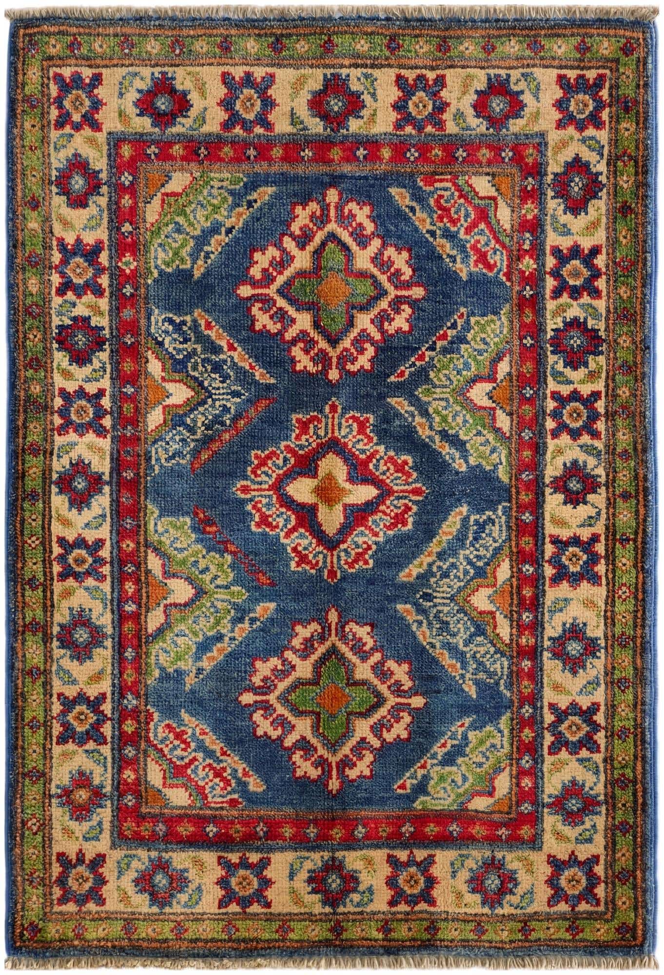 2' x 3' Hand Knotted Kazak Rug