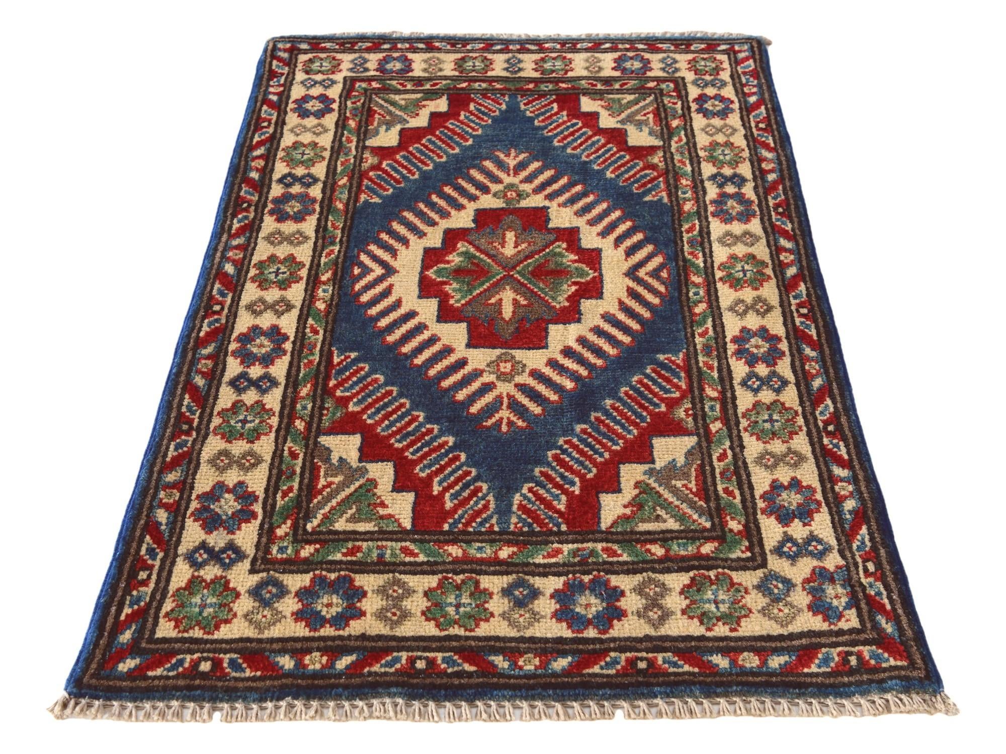 1' 11 x 3' 1 Hand Knotted Kazak Rug