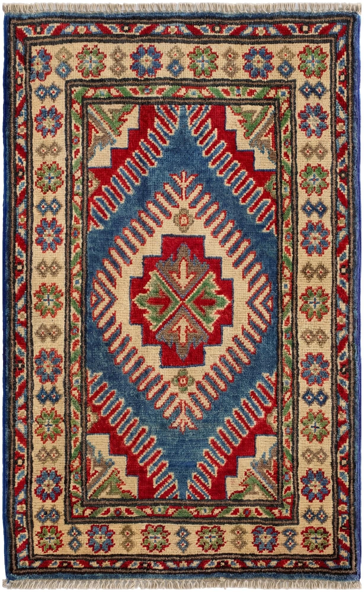1' 11 x 3' 1 Hand Knotted Kazak Rug